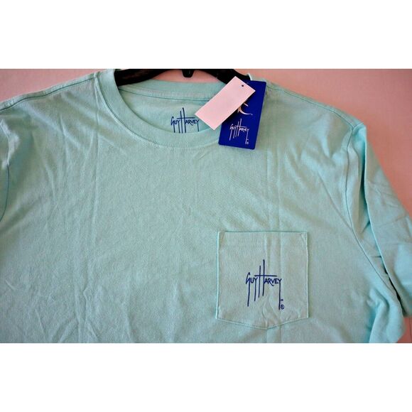 Guy Harvey GHV56001 Men's Sz XL Beach Glass Green Triple Play S/S Cotton T-Shirt - Picture 6 of 6